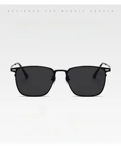 Polarized square sunglasses for driving and fishing with magnetic clip-on lenses