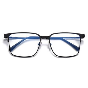 Classic black square frame polarized sunglasses with magnetic clip and blue light coating