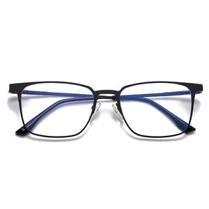 Classic black square frame polarized sunglasses with magnetic clip-on and CE marking