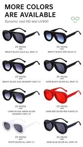 Grille détaillée de lunettes aviateur en 8 couleurs avec protection UV400