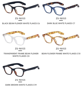 Multiple color options for ZS-98153 cat-eye sunglasses including tortoise and black frames
