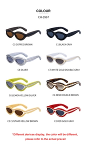 Vista a matrice di occhiali da sole vintage cat-eye CH-3967 in otto diversi colori