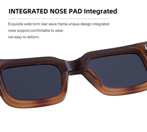 Detail der integrierten Nasenpads an der polarisierten Schildpatt-Sonnenbrille