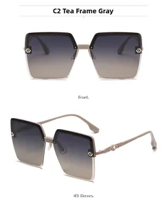 Détail des verres dégradés marron et des bords taillés en diamant sur ces lunettes
