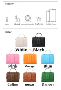 Internal capacity of crocodile pattern handbag showing space for phone and makeup