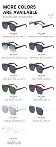 Dettaglio macro di occhiali da sole punk vintage a mezza montatura con protezione UV400