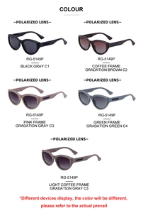 Polarized cat-eye sunglasses available in five elegant color gradients and wide frames