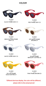 Collection de lunettes de soleil œil-de-chat KJ-9032 en huit coloris et verres variés