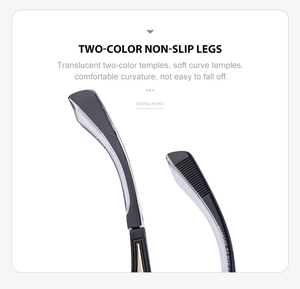 Détail des branches de lunettes de soleil avec design bicolore et antidérapant
