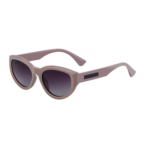 Polarized cat eye sunglasses for women with UV protection in dusty pink and gray lenses