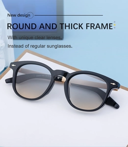 Detail of vintage square sunglasses with golden hinge and ZS98169 model engraving
