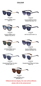 Detailed catalog of square sunglasses featuring assorted frames and metal carved temples