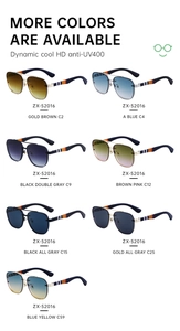 Detailed comparison of rimless square sunglasses in 7 colors with HD UV400 protection