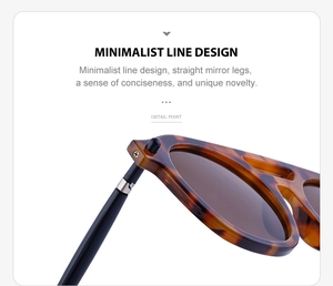 Detail view of tortoiseshell acetate frame and straight metal hinge on steampunk sunglasses