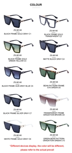 Grille détaillée montrant des lunettes de soleil punk avec charnières en métal creux
