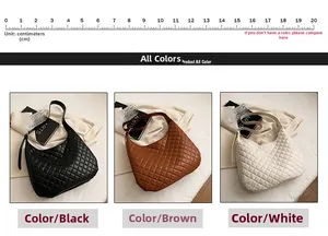 Detailed comparison of quilted hobo shoulder bags in black, brown and white colors