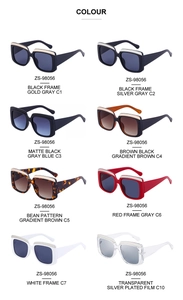Plusieurs options de couleurs pour lunettes de soleil carrées à monture épaisse