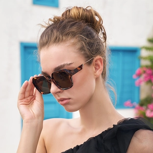 Lunettes De Soleil Carrées Hexagonales Mode Protection UV400 Monture PC Branches En Alliage Pour Femmes Hommes Rétro Style