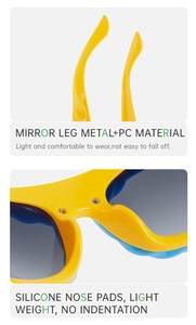 Détails de lunettes de soleil Y2K montrant les plaquettes et les branches composites