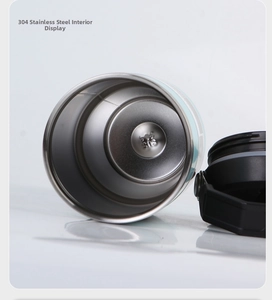 Detailed interior view of 30oz tumbler showing SUS 304 stainless steel lining and lid