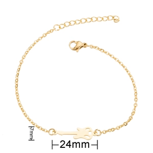Bracciale vintage in acciaio inossidabile dorato con ciondolo a chitarra da 24mm per donna