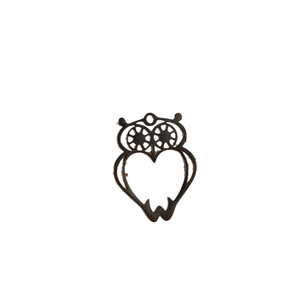 5pcs Korean style hollow owl pendants in gold finish for DIY jewelry making and crafts