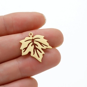 Pendentif Feuille D Érable Acier Inoxydable Creux DIY Accessoires De Fabrication De Bijoux Minimaliste Mode Colliers Boucles D Oreilles
