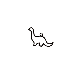 5pcs minimalist black stainless steel dinosaur pendant for DIY jewelry and crafts