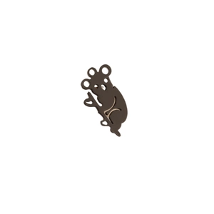 5pcs set of cute stainless steel koala charms in dark grey finish for DIY jewelry
