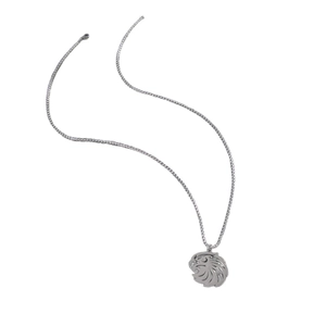 Collier avec pendentif aigle en acier inoxydable argenté et chaîne fine pour hommes et femmes