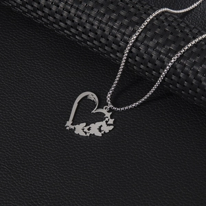 Roestvrijstalen Ketting Hol Hart Vlinder Hanger Lange O-Ketting Mode Sieraden Voor Vrouwen Elegant Duurzaam Metalen Cadeau