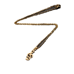 Collier élégant avec pendentif note de musique dorée et chaîne fine pour femmes