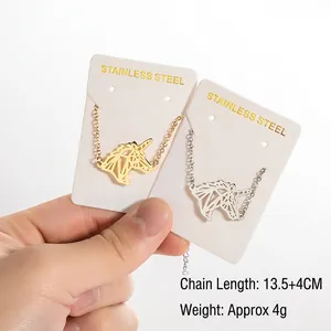 Minimalistisches Edelstahl Einhorn Armband mit geometrischem Anhänger in Gold und Silber