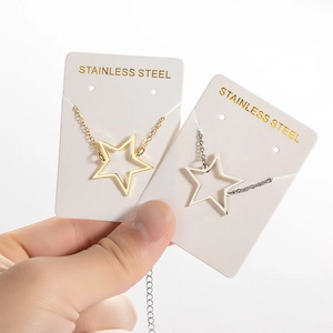 Minimalist stainless steel star pendant bracelets in gold and silver finish for women