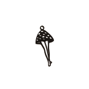18k gold plated stainless steel jellyfish mushroom pendant charm for DIY jewelry