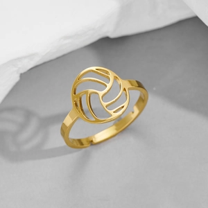 Bague ajustable dorée minimaliste avec motif tourbillon évidé et finition polie
