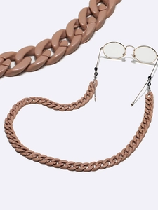 Matte acrylic glasses chain in nude pink with non-slip loops for sunglasses and eyewear