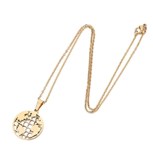 Elegant gold globe pendant necklace with cutout world map design on a fine cable chain