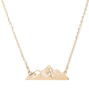 Collier Pendentif Sommet De Montagne En Acier Inoxydable Minimaliste Bijoux Géométriques Cadeau Pour Femmes