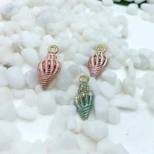 13-piece set of seashell and starfish alloy pendants for DIY ocean-themed jewelry making