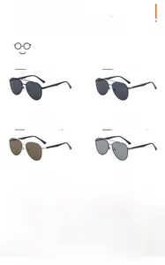 Occhiali da sole aviatore polarizzati da uomo con lenti in nylon in quattro colori di montatura