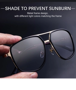 Detail of square pilot metal frame design and soft silicone nose pads on sunglasses