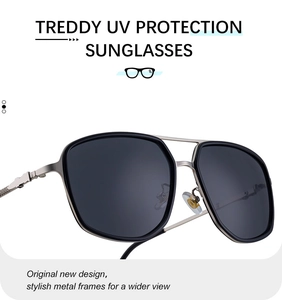 Detail of silver geometric metal frames and anti-slip temples on square sunglasses