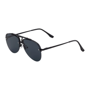 Pilot Half Frame Metalen Dubbele Brug Zonnebril Voor Mannen Mode Retro Aviator Shades UV400 Brillen Voor Rijden Reizen