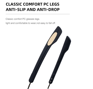 Close-up of anti-slip PC temple tips for sports sunglasses with streamlined grip texture