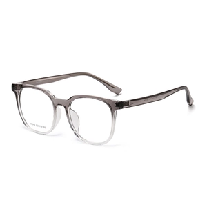 Classic square frame optical glasses in gradient grey finish for a retro men's look