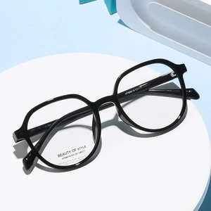 Modern black square chunky optical frames for men with vintage minimalist styling