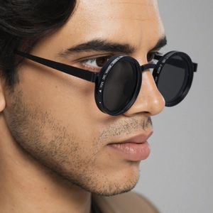 Men's adjustable round polarized sunglasses with industrial ND filter lens design