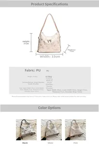 Detailed dimension chart for butterfly tote bag showing size measurements and colors