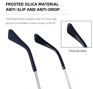 Detail view of anti-slip matte silicone temple tips for retro aviator sunglasses